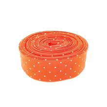 Load image into Gallery viewer, Quilt Binding Tula Pink True Colors Tiny Dot Peachy Orange Single Fold 1 1/4" Binding