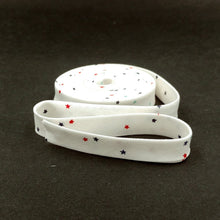 Load image into Gallery viewer, Double Fold 1/2'' Bias Tape Stars Red White Blue Patriotic Bias Binding