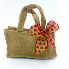 Load image into Gallery viewer, Burlap Rustic Wedding Favor Bags Boho Wedding Bag with Handles 10 Piece