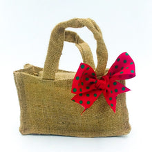 Load image into Gallery viewer, Burlap Rustic Wedding Favor Bags Boho Wedding Bag with Handles 10 Piece