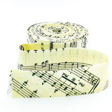 Load image into Gallery viewer, Quilt Binding Journal Basics Music Scores Parchment Single Fold 1 1/4" Binding