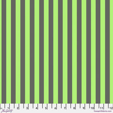 Load image into Gallery viewer, Tula Pink Tent Stripe NEON Karma Green Fabric Half Yards