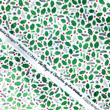 Load image into Gallery viewer, Quilt Binding The Magic of Christmas Holly White 1 1/4" Single Fold