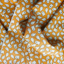 Load image into Gallery viewer, Quilt Binding Spooky Schoolhouse Ghosts Orange 1 1/4" Single Fold