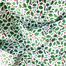 Load image into Gallery viewer, Quilt Binding The Magic of Christmas Holly White 1 1/4" Single Fold
