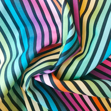 Load image into Gallery viewer, Quilt Binding Make Rainbow Stripe Black 1 1/4" Single Fold Binding