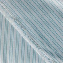 Load image into Gallery viewer, Double Fold Bias Tape 1/2'' Simply Country Ticking Stripe Light Blue and White Bias Binding Tasha Noel