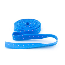 Load image into Gallery viewer, Double Fold Bias Tape 1/2'' True Colors Tiny Dots Sky Blue Tula Pink Bias Binding