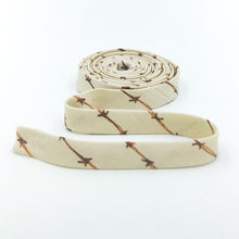 Load image into Gallery viewer, Double Fold Bias Tape 1/2'' Barbed Wire Brown Bias Binding