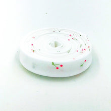 Load image into Gallery viewer, Double Fold Bias Tape 1/2'' Hust Hush 3 Cherries Jubilee White Bias Binding Riley Blake Designs