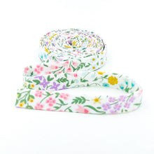 Load image into Gallery viewer, Double Fold Bias Tape 1/2'' Bunny Trail Spring Floral Cream Bias Binding Echo Park