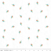 Load image into Gallery viewer, Hush Hush 3 Pink Pinwheel Party on White Half Yard Fabric