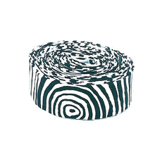 Load image into Gallery viewer, Quilt Binding Onion Rings Black & White 1 1/4" Single Fold Binding Kaffe Fassett