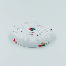 Load image into Gallery viewer, Double Fold Bias Tape 1/2'' Hush Hush 3 Pinwheel Party on White