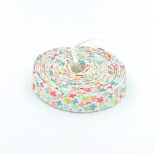 Load image into Gallery viewer, Double Fold Bias Tape 1/2'' Sunshine and Sweet Tea White Bias Binding Amanda Castor