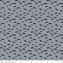 Load image into Gallery viewer, Quilt Binding Sophisticated Halloween Bats Fog Gray 1 1/4" Single Fold
