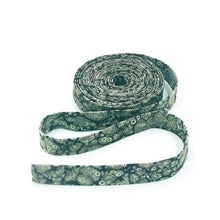 Load image into Gallery viewer, Double Fold 1/2'' Bias Tape Laboratory Composition Black Bias Binding Tim Holtz Halloween