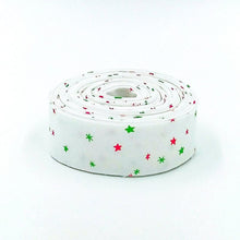 Load image into Gallery viewer, Quilt Binding Jingle Bells Sprinkles Red Green 1 1/4" Wide Single Fold