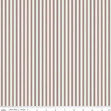 Load image into Gallery viewer, Double Fold Bias Tape 1/2'' Merry Little Christmas Stripes Cream Binding