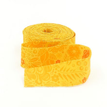 Load image into Gallery viewer, Quilt Binding 1 1/4" Single Fold Bias Love Always, AM Lace Mango Yellow Anna Maria