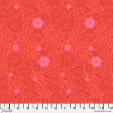 Load image into Gallery viewer, Love Always, AM Lace Coral Red Fabric Half Yards