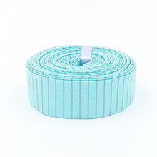 Load image into Gallery viewer, Quilt Binding Tula Pink True Colors Tiny Stripe Misty Aqua 1 1/4" Single Fold Binding