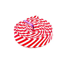 Load image into Gallery viewer, Double Fold Bias Tape Red & White Candy Stripe Bias Binding