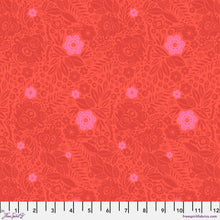 Load image into Gallery viewer, Love Always, AM Lace Coral Red Fabric Half Yards