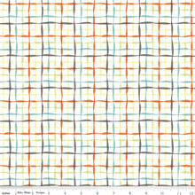 Load image into Gallery viewer, Happy At Home Plaid White Half Yard Fabric