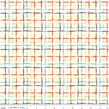 Load image into Gallery viewer, Happy At Home Plaid White Half Yard Fabric