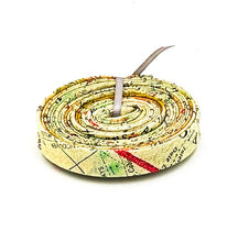 Load image into Gallery viewer, Double Fold 1/2'' Bias Tape Foundations Expedition Multi Bias Binding Map Print Fabric Tim Holtz