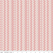 Load image into Gallery viewer, I Love Us XOX Cream Red Riley Blake Designs Fabric Half Yard