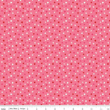 Load image into Gallery viewer, Sweetheart Toss Hot Pink Hearts Fabric Half Yards