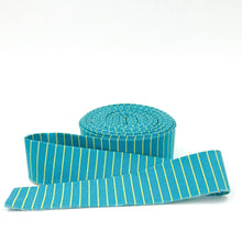 Load image into Gallery viewer, Quilt Binding Tula Pink True Colors Tiny Stripe Songbird Teal  11/4" Single Fold Binding