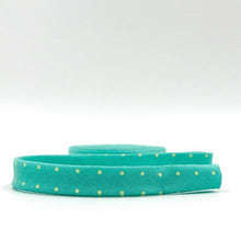 Load image into Gallery viewer, Double Fold Bias Tape 1/2'' True Colors Tiny Dots Peacock Green Tula Pink Bias Binding