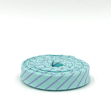 Load image into Gallery viewer, Double Fold Bias Tape 1/2'' True Colors Tiny Stripes Misty Aqua Tula Pink Bias Binding