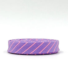 Load image into Gallery viewer, Double Fold Bias Tape 1/2'' True Colors Tiny Stripes Honesty Purple Tula Pink Bias Binding