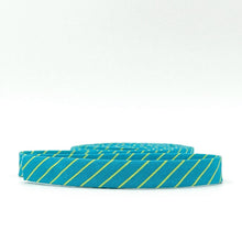 Load image into Gallery viewer, Double Fold Bias Tape 1/2'' True Colors Tiny Stripes Songbird Teal Tula Pink Bias Binding