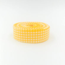 Load image into Gallery viewer, Quilt Binding Black and White 1/8'' Gingham Checked 1 1/4" Single Fold Binding