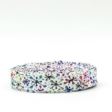 Load image into Gallery viewer, Double Fold Bias Tape 1/2'' Vibrance Jacks Cloud White Bias Binding Blooming Boldly