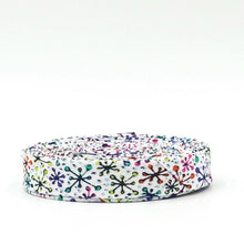 Load image into Gallery viewer, Double Fold Bias Tape 1/2'' Vibrance Jacks Cloud White Bias Binding Blooming Boldly