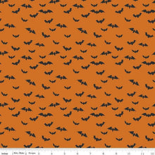 Load image into Gallery viewer, Bad to the Bone Bats Orange Black Riley Blake Designs Half Yards