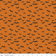 Load image into Gallery viewer, Bad to the Bone Bats Orange Black Riley Blake Designs Half Yards