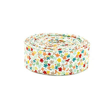 Load image into Gallery viewer, Quilt Binding Sunshine and Sweet Tea Blossoms White 1 1/4" Single Fold Binding by Amanda Castor of Material Girl Quilts