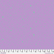 Load image into Gallery viewer, Tula Pink True Colors Space Sprinkles Frozenberry Purple / Aqua Fabric Half Yards
