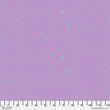 Load image into Gallery viewer, Tula Pink True Colors Space Sprinkles Frozenberry Purple / Aqua Fabric Half Yards