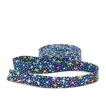 Load image into Gallery viewer, Double Fold Bias Tape 1/2'' Vibrance Jacks Twilight Blue Bias Binding Blooming Boldly