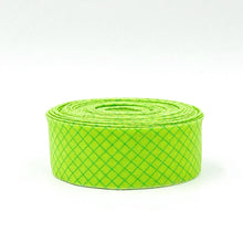 Load image into Gallery viewer, 1 1/4" Quilt Binding Tula Pink True Colors On The Grid Apple Green Single Fold Quilt Binding
