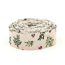 Load image into Gallery viewer, Quilt Binding Mistletoe and Holly Mistletoe Ballerina Pink 1 1/4" Single Fold Beverly McCullough