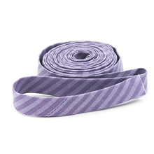 Load image into Gallery viewer, Double Fold Bias Tape Purple Tone On Tone 1/8" Stripe 1/2" Bias Binding